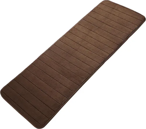 Miniatura 18 de uxcell Alfombra de baño de espuma viscoelástica, tapete absorbente para la cocina, tapete suave y cómodo para suelos de cocina y baño, 63 x 24 Beige