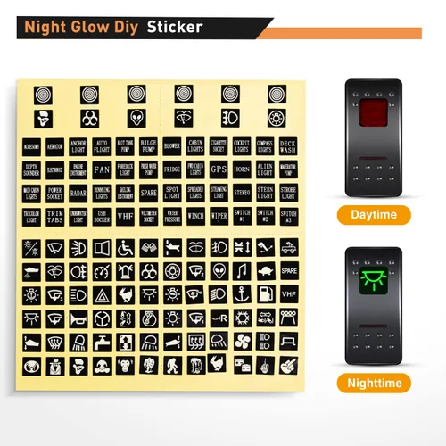 Miniatura 7 de Nilight Panel de interruptor basculante de 2 posiciones, 12V 24V DC, interruptores rojos, aluminio, 5 pines, ON OFF, precableado, impermeable