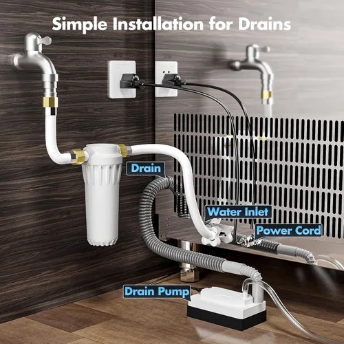 Miniatura 6 de Coolski Máquina comercial para hacer hielo de 200 libras/24 horas, máquina de hielo debajo del mostrador de 26 pulgadas con capacidad