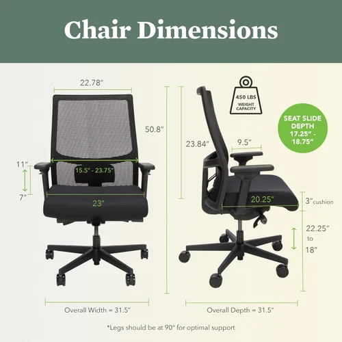 Miniatura 3 de HON Ignition 2.0 Silla de oficina ergonómica grande y alta, capacidad de 450 libras, silla de escritorio extra ancha con respaldo alto con brazos