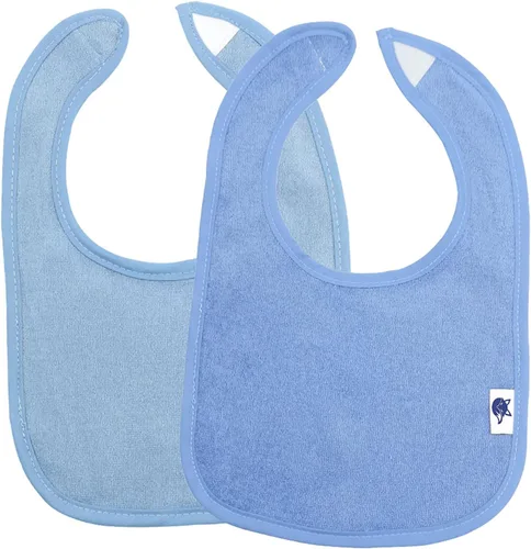 Miniatura 4 de SPINFOX Baberos impermeables para niñas, niños, babero unisex de algodón sólido de punto para bebés