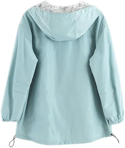 Miniatura 2 de Harajuku Pastel Bebé Azul Bomber Chaqueta Sudaderas Dos Lados