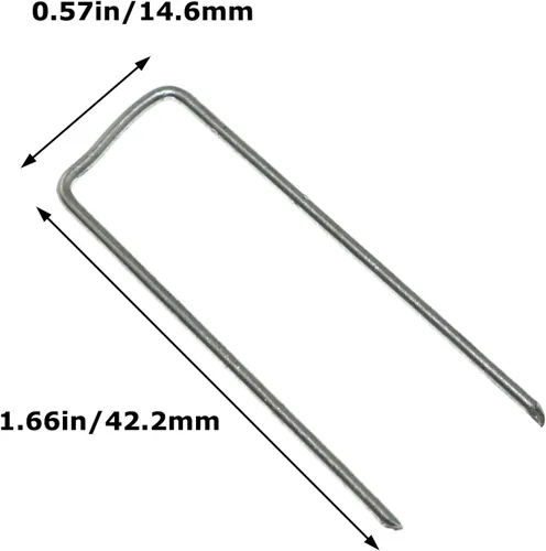 Miniatura 3 de Lind Kitchen Hotop - 100 alfileres florales Hotop de 0.551 in x 1.693 in, alfileres rectos florales en forma de U, alfileres de helecho floral