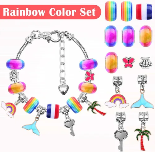Miniatura 2 de Acejoz Kit de 85 pulseras con dijes, cuentas para adultos y principiantes