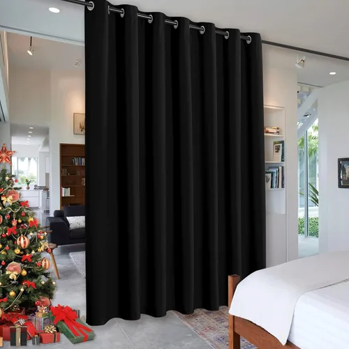 Miniatura 52 de RYB HOME - Cortinas extra largas con bloqueo de luz, persianas opacas insonorizadas para privacidad para cine en casa, oficina, fondo de patio, sala