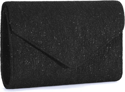 Miniatura 11 de UBORSE Bolso de noche clutch de encaje tipo sobre para mujer, formal, elegante, para boda, fiesta, cóctel, bandolera y bolso de hombro