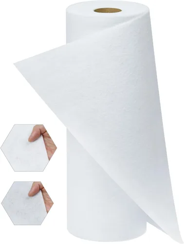 PLANTIONAL Forro polar fusible planchado: 11.8 pulgadas x 10 yardas de peso medio loft unilateral para planchar en vellón fusible blanco para