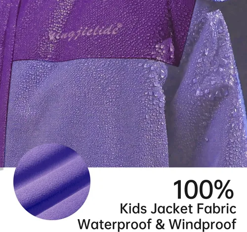 Miniatura 26 de Chaqueta de esquí impermeable para niñas, chaqueta de snowboard para exteriores, resistente al viento, con forro polar, abrigo de nieve cálido