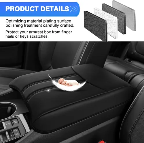 Miniatura 4 de Autorder Funda de consola central para Honda Pilot 2023-2025 2026 / Accesorios Honda Ridgeline Passport 2024-2026 Funda para reposabrazos