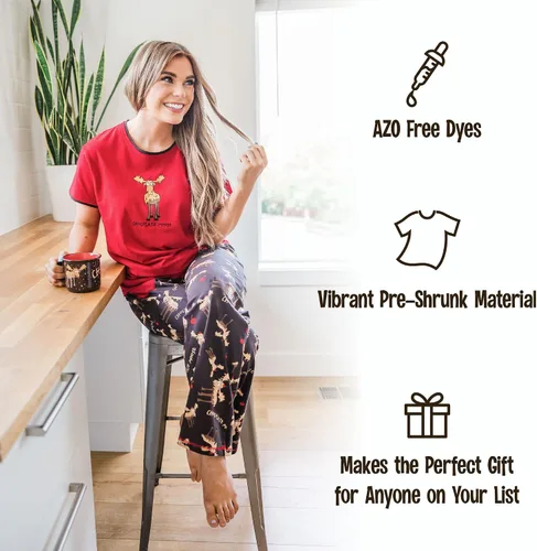 Miniatura 6 de Lazy One Women's Pajama Set, Short Sleeves with Cute Prints, Relaxed Fit