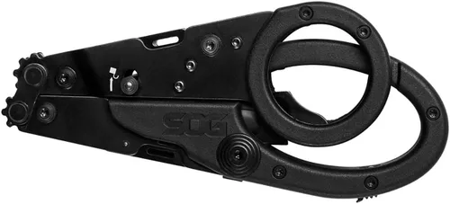 Miniatura 5 de SOG ParaShears Multiherramienta ligera de acero inoxidable para el campo, 11 herramientas Tecnología de palanca compuesta, negro