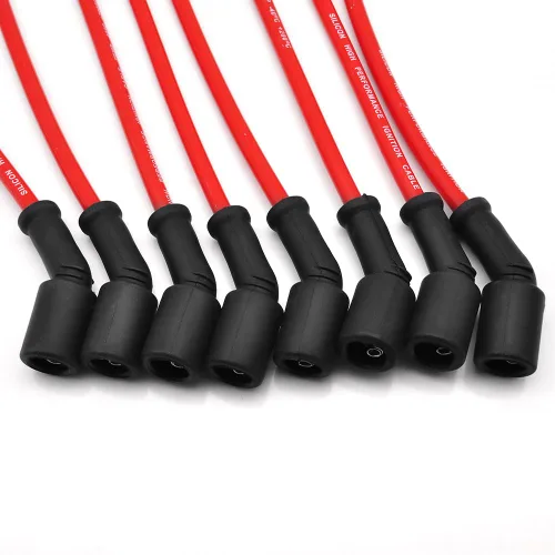 Miniatura 7 de Juego de 8 cables de bujía 41-962 para Chevy para 5.3 6.0L 6.2L, 9748HH 0.402 in cable de bujía rojo apto para Chevrolet Silverado GMC Sierra Hummer