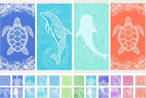 Miniatura 22 de Widdonen Toalla de playa turca fina, ligera, de secado rápido, absorbente, de algodón, para baño, piscina, toallas de natación, extra grandes, sin