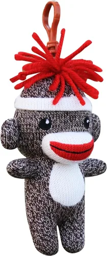Miniatura 10 de Plushland Juguetes de peluche de Navidad, lindo calcetín suave Sockiez mono decoración de árbol de Navidad, bonito regalo de Navidad, adorno