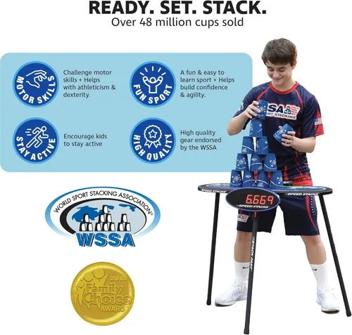 Miniatura 6 de Conjunto de vasos para apilar, deportivos, de Speed Stacks Azul