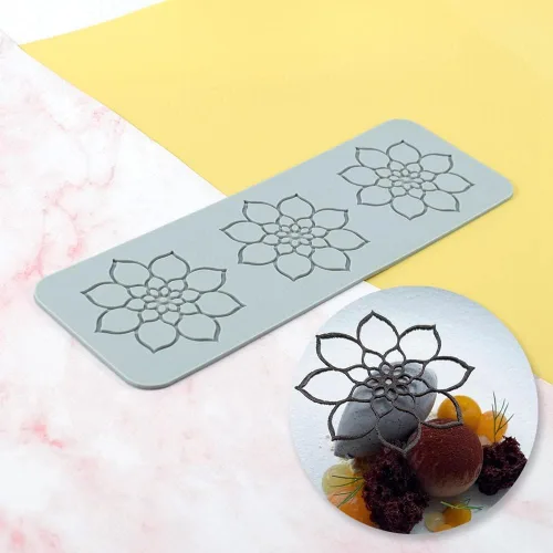 Miniatura 7 de TUKE Moldes de encaje para decoración de pasteles, moldes de silicona de hojas 3D para hornear moldes de gomitas, moldes de fondant de arcilla