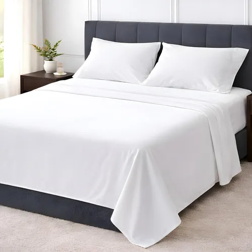 Miniatura 16 de Shreem Linen Juego de sábanas tamaño individual de 4 piezas, 1800 ropa de cama ultrasuave de lujo hotelera, transpirable y refrescante, bolsillos