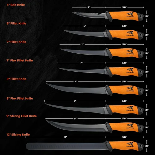 Miniatura 3 de KastKing Speed Demon Pro - Cuchillo de filete – Hoja de acero inoxidable alemán G4116 afilada como navaja, cuchillos de nivel profesional para E: 9