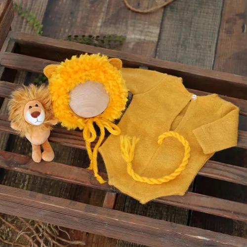 Miniatura 19 de Accesorios para sesión de fotos de bebé recién nacido, sombrero de punto de ganchillo, disfraz, sombrero de rayas, pantalones, mono, accesorios