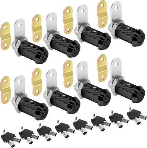 Miniatura 18 de Cerraduras de Leva RV para Puerta de Almacenamiento de 1 Pulgada, Compartimento de RV, 4 Piezas con Llave Igual, Juego de Repuesto para Remolque