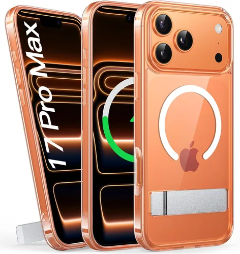 Miniatura 10 de BXYJY Funda magnética para iPhone Air con soporte, compatible con MagSafe, botón de control de cámara, protección completa de la lente, caída
