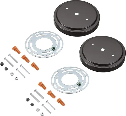 Miniatura 26 de Aspen Creative 21508-11 - Kit de lámpara de araña de transición y toldo con bucle para cuello, bronce aceitado, diámetro de 5-1/2 pulgadas, orificio
