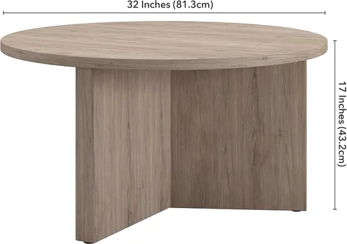 Miniatura 3 de Henn&Hart Anders Mesa de centro, 32" de ancho, gris Gris(Weathered Gray)