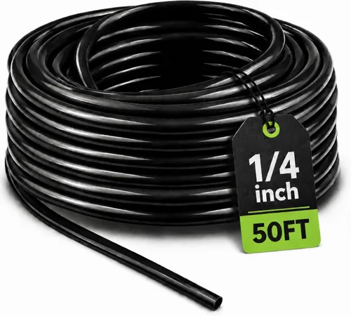 Miniatura 12 de Bonviee Tubo de riego de 1/2 pulgada con 4 paquetes de conectores de 6 vías, tubo de riego por goteo de 50 pies ideal para sistema de riego
