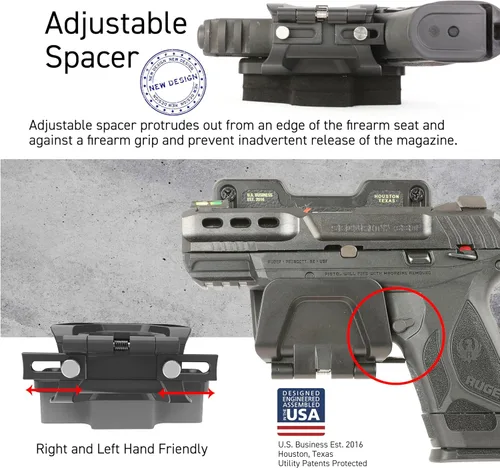 Miniatura 4 de Stinger Magnetic Gun Mount Rack w/Trigger Guard Protection, Gun Holder Conceal in Car, Truck, Vehicle, Desks, Safes, Walls, Gun Magnet for Handgun