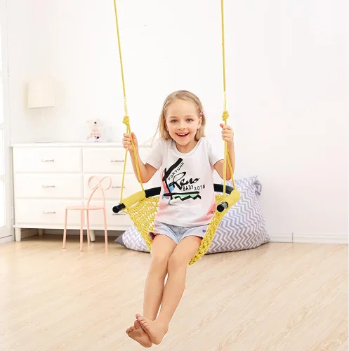 Miniatura 6 de Columpio tejido a mano para niños pequeños, asiento de columpio para niños con cuerdas ajustables, juego de columpios Little Tikes, para exteriores