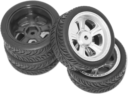 Miniatura 6 de ShareGoo OD 2.55 pulgadas RC 0.472 in hexagonal de plástico llantas y neumáticos de goma para RC 1/10 On-Road Touring Racing Drift Car