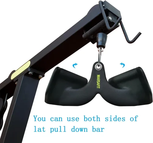 Miniatura 3 de MARSAFIT Gimnasio en casa, fitness, remo, barra en T, polea en V, accesorio para máquina de cable, barra de bíceps Curl Tricep LAT Pulldown Bar Back