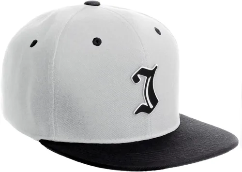 Miniatura 1548 de Daxton Gorra clásica con visera de billete plano con letras del alfabeto inglés antiguo de la A a la Z