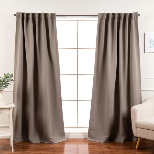Miniatura 23 de Best Home Fashion Paneles de Cortinas Opacas Premium - Tratamiento de Ventana con Aislamiento Térmico Sólido Cortinas Opacas para Dormitorio