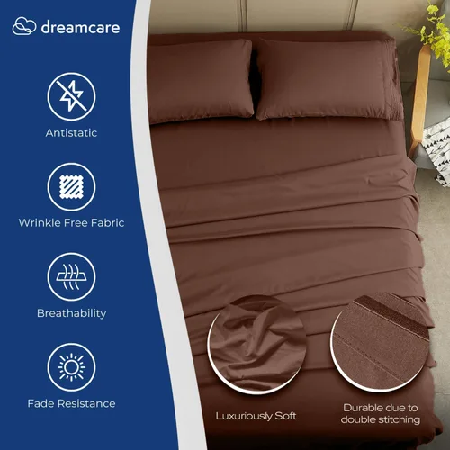 Miniatura 297 de DREAMCARE Juego de sábanas Queen – 6 piezas Sábanas de enfriamiento – hasta 15” Sábanas profundas tamaño Queen – Colección 2500 Supreme – Extra 03