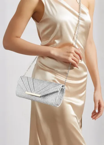 Miniatura 10 de Naimo Bolso de mano brillante para mujer, bolso de noche para fiesta, cóctel, boda, elegancia, sobre