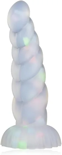 SXOVO Consolador de monstruo realista luminoso, enorme consolador anal grueso de silicona con ventosa para manos libres, consolador alienígena,