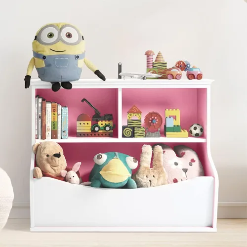CAPHAUS Organizador de almacenamiento de juguetes para niños, cubículo de almacenamiento abierto, gabinete multifuncional de almacenamiento de B.