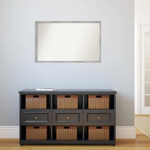 Miniatura 28 de Amanti Art Espejo de baño blanco para sobre el fregadero, 32 x 45 pulgadas, espejo de tocador rectangular blanco esbelto, marco de madera moderno