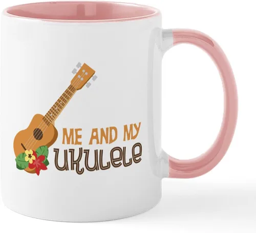 Miniatura 15 de CafePress Peace Love - Taza de café de cerámica para ukelele (11 oz (11.0 fl oz)