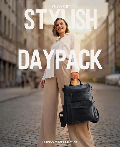 Miniatura 7 de VONXURY - Mochila para mujer, bolso de hombro de viaje de piel sintética antirrobo para mujer, bolso grande