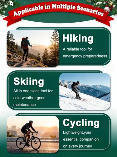 Miniatura 7 de ZONICE Multiherramienta de copo de nieve 18 en 1 – Acero inoxidable con abridor de botellas y llave inglesa, herramienta compacta EDC para acampar