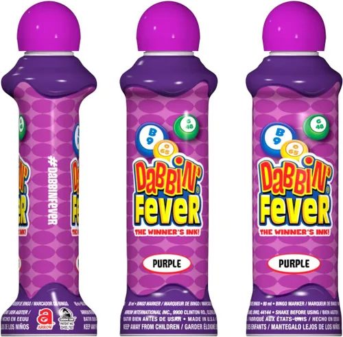 Miniatura 2 de Dabbin' Fever Bingo Daubers One Dozen - Dabbers de tinta de 3 onzas (morado)