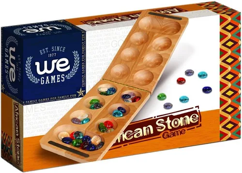 Miniatura 9 de WE Games Juego de mesa plegable de madera maciza Mancala - 18 pulgadas, juegos divertidos para la noche de juegos familiares, juegos familiares