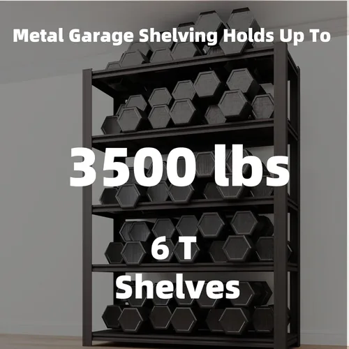Miniatura 4 de Estantería de metal de 6 niveles, estantes de almacenamiento ajustables, 84 pulgadas de alto x 55 pulgadas de ancho x 24 pulgadas de profundidad