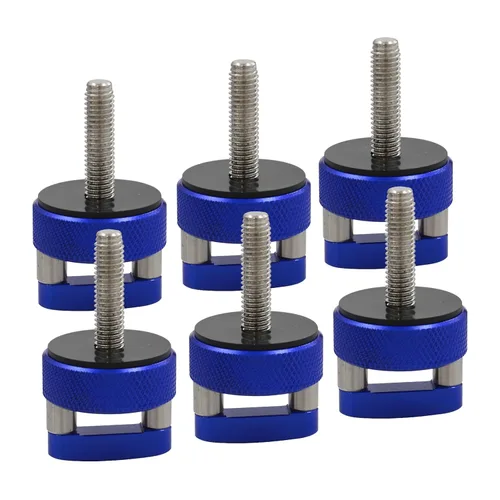 Miniatura 4 de Pernos de Liberación Rápida para Techo Duro Azul, Tornillos de Mariposa para Techo Duro con Anillo en D Integrado Compatible con Jeep Wrangler JK