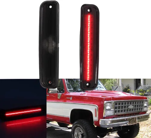 Miniatura 8 de Para 73 74 75 76 77 78 79 80 GMC Chevy Pickup Blazer Suburban Jimmy C10 C20 C30 GMC parachoques delantero intermitente luces de marcador lateral Luz
