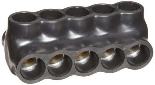 Miniatura 46 de Morris Productos 97643 Conector multi-cable, aislado, entrada dual, negro, 3 puertos, 250 - 6 rango de cables, 5/16" Allen Hex 3 Puertos, 250 - 6