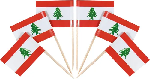 Miniatura 8 de QQSD Bandera de Albania palillo de dientes Albania Pequeña Bandera para cupcakes, 100