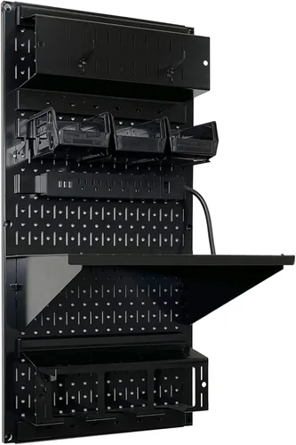 Miniatura 2 de Wall Control Kit organizador de almacenamiento de herramientas eléctricas, soporte inalámbrico para taladro, estación de carga, 16 x 32 pulgadas